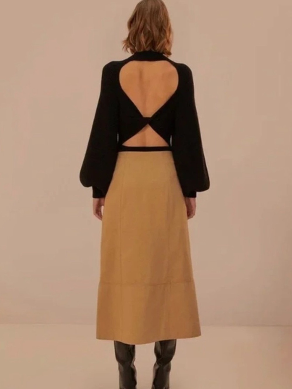 Farm Rio Tan Button Front Midi Skirt | Military Utility Skirt with Pockets M - Picture 2 of 8